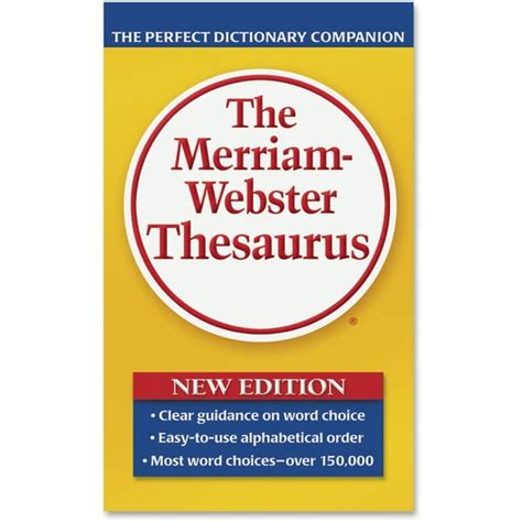 Merriam Webster Paperback Thesaurus, Dictionary Companion - Walmart.com - Walmart.com