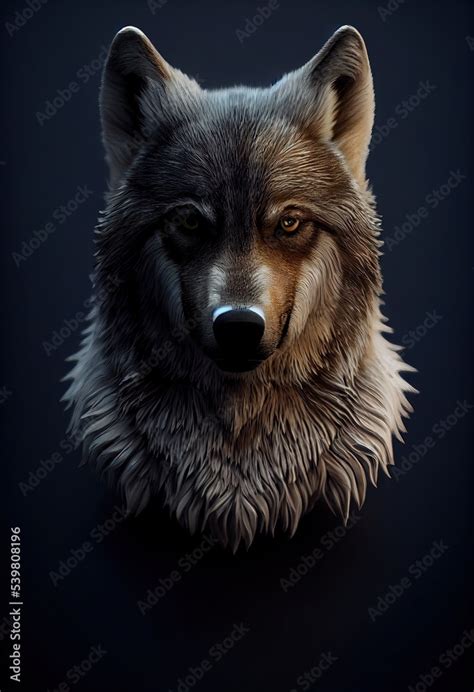 Dire wolf, beautiful mythical wolf, legendary creature. Stock ...