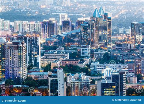 A View of the City of Almaty Stock Photo - Image of city, skyscraper ...