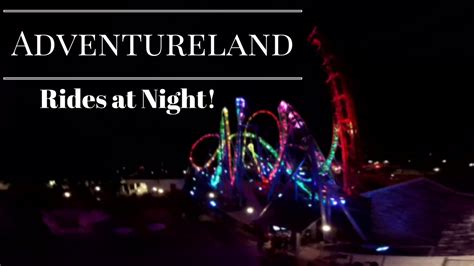 Adventureland Rides at Night! - YouTube