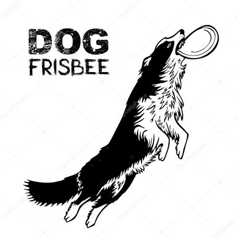 Dog frisbee sports Stock Illustration by ©Greenvalley #110887560