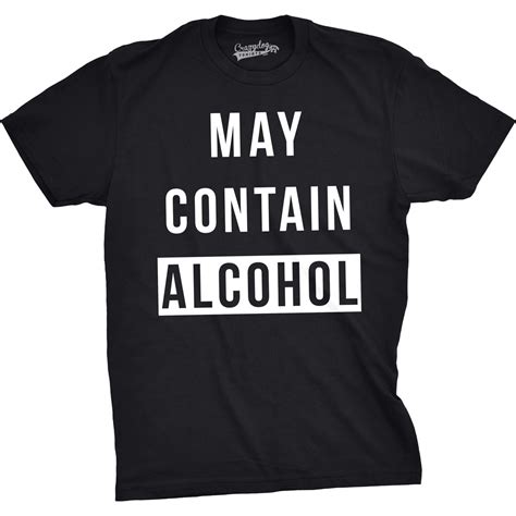 May Contain Alcohol Funny T shirts Beer Drinking Tees for Guys Funny ...