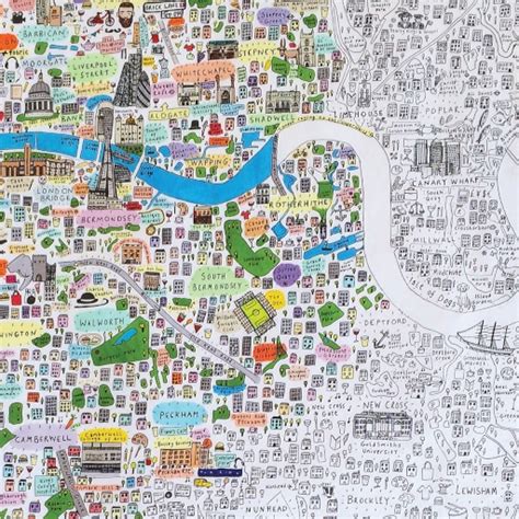 Colouring Map of London | House of Cally | Colour Your Own Map