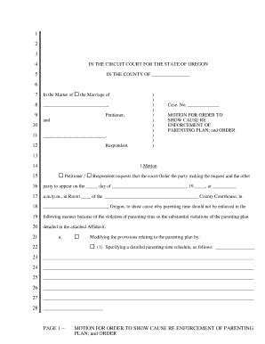 Oregon Court Blank Motion Forms - Fill and Sign Printable Template Online