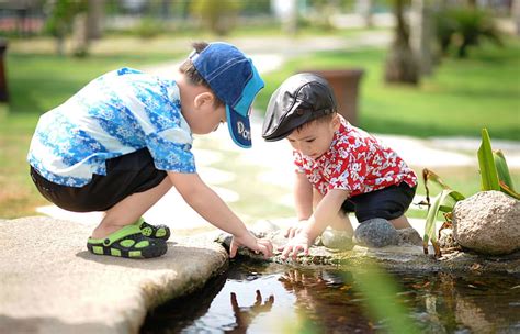 赤ちゃん、 男の子、 子供時代、 子供、 かわいい、 友達、 楽しい、 助け、 子供、 アウトドア、 人々、 遊ぶ、 水、 若い、 HD ...