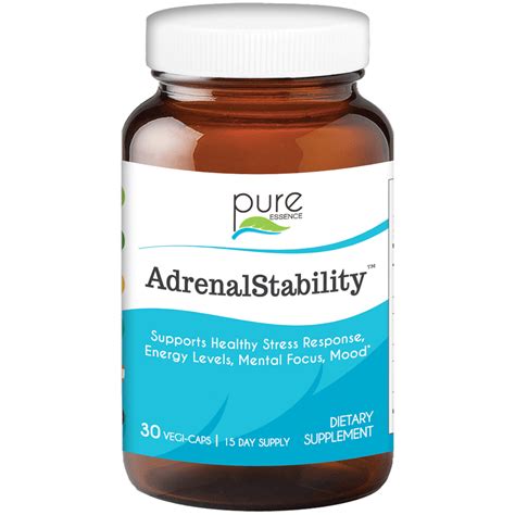 Adrenal Stability Natural Adrenal Health Support Supplement for Fatigue, Stress, Anxiety by Pure ...