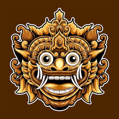 Premium Vector | Artwork barong culture bali indonesian design illustration