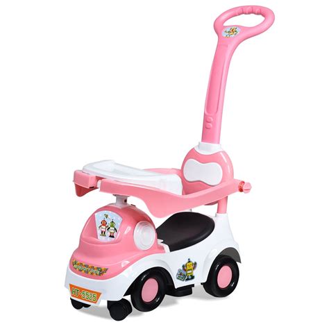 Costway 3 In 1 Kids Ride On Push Car Stroller Toddler Walking Car Dining Plate Pink | Walmart Canada