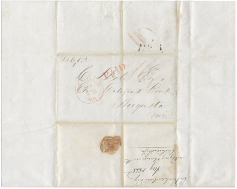 Heirlooms Reunited: 1835 Letter from E. Richardson, Cashier at Bangor Commercial Bank, Bangor ...