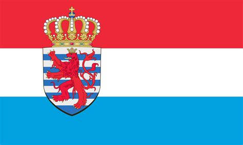 Flag of the Grand Duchy of Luxembourg in the style of Serbia. : vexillology