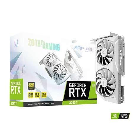 Zotac GeForce RTX 3060 Ti AMP White Edition LHR 8GB GDDR6 Graphics Card ...