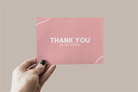 Editable Canva Thank You Card Minimal Pink Thank You Card - Etsy
