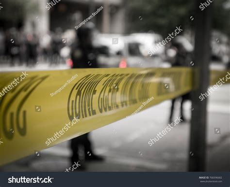 Crime Scene Tape Stock Photo (Edit Now) 768396682