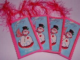 Happy Snowman Christmas Tags | Vintage-inspired, fab. retro … | Flickr