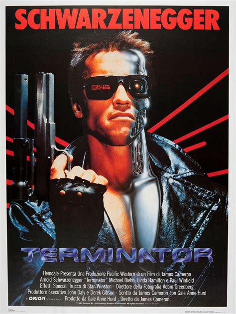 Poster Arnold Schwarzenegger «The Terminator» (1984) Arnold Schwarzenegger, Terminator 1984 ...