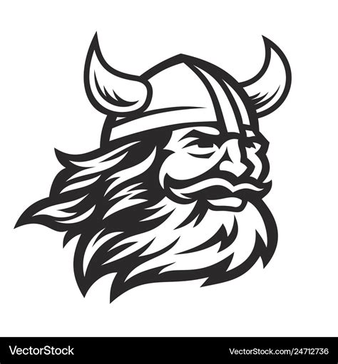 Viking head image Royalty Free Vector Image - VectorStock