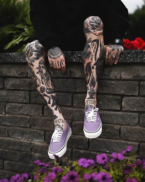 purple vibes 👾👾👾 | Purple tattoos, Leg tattoos, Tattoos