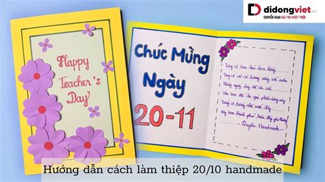 12 cách làm thiệp 20/11 đơn giản và đẹp nhất tặng thầy cô