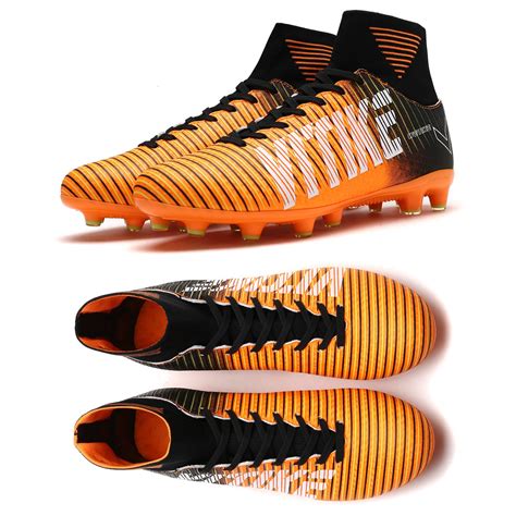 WETIKE Kids Soccer Cleats Boys Youth Cleats Football Boots High-top Cleats for Soccer Team ...