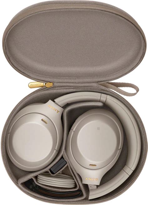 Sony WH1000XM4 Wireless Noise-Cancelling Over-the-Ear Headphones Silver ...