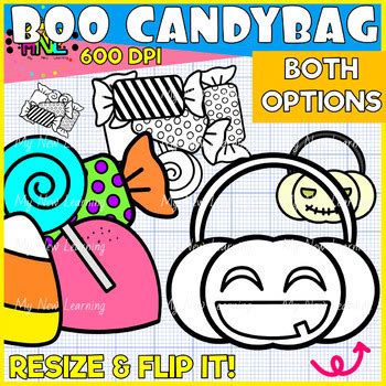 Halloween Candy Bag And Candy Clipart Set by My New Learning | TPT