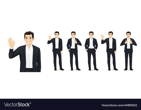 Business man set Royalty Free Vector Image - VectorStock