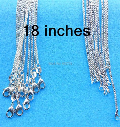 18 inch 925 Sterling Silver Free Shipping Necklace Silver925 Jewelry Box Necklaces 925 Sterling ...