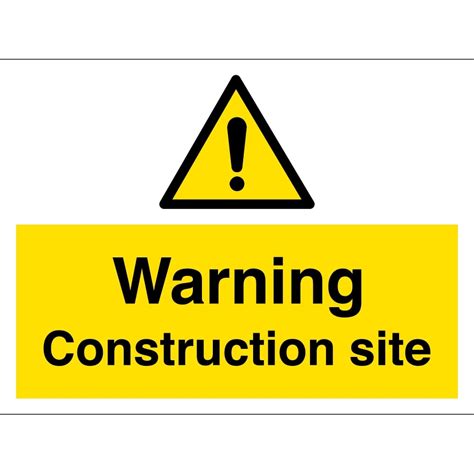 Warning Construction Site Signs - from Key Signs UK