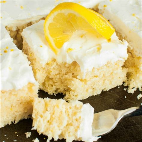 Lemon Sheet Cake with Lemon Cream Cheese Frosting - Back for Seconds