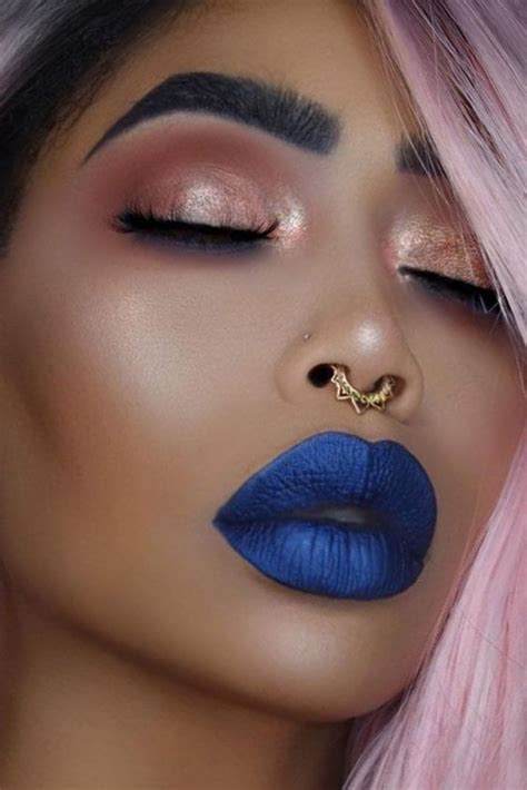 24 Blue Lipstick Looks – Get Ready For A New Kind Of Magic - Bafbouf | Blue lipstick makeup ...