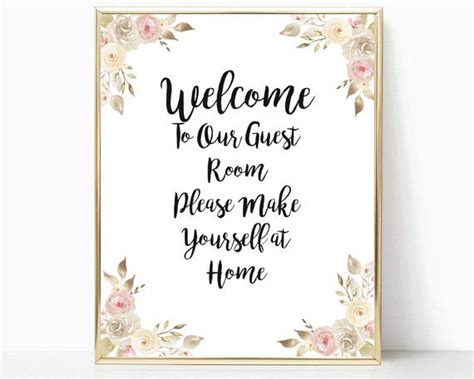 Guest Room Prints Guest Room Welcome Sign Guest Room Decor | Etsy