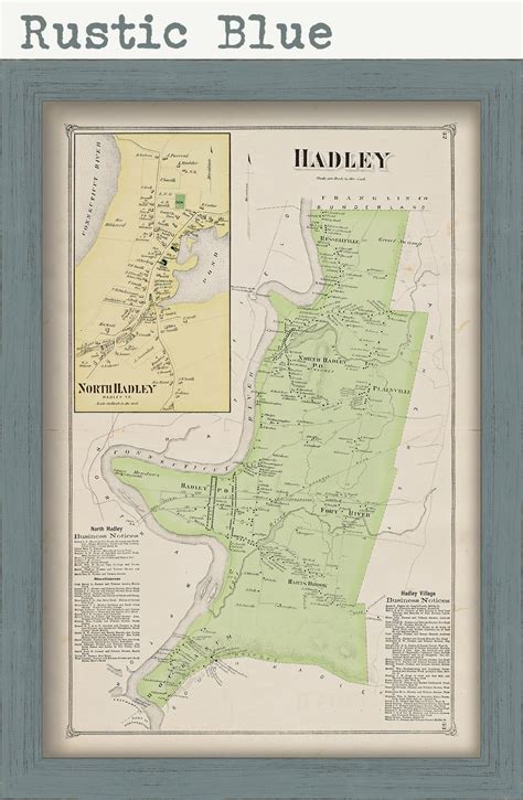 Town of HADLEY Massachusetts 1873 Map | Etsy