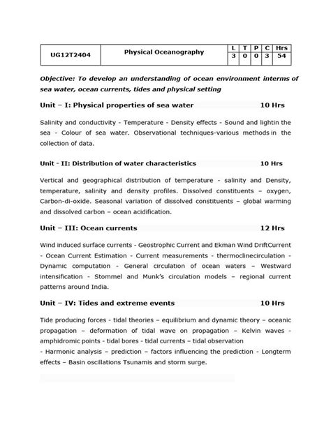 Physical Oceanography | PDF | Oceans | Oceanography