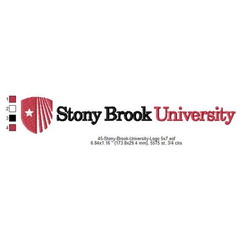 Stony Brook University Logo Machine Embroidery Digitized Design Files ...