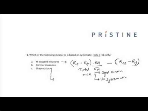 CFA Tutorial: Portfolio Management ( M-squared, Treynor, Shape ratios & Systematic or Beta Risk ...