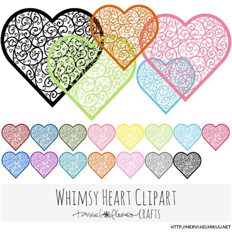 Whimsical Heart Clipart - Graphics / Clip Art | Luvly