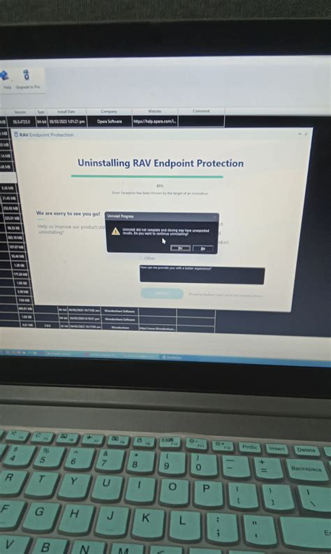 Can't uninstall rav endpoint protection - Microsoft Community