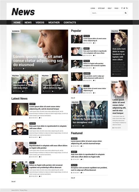 News Portal Responsive Joomla Template – Templates – Buy Website ...