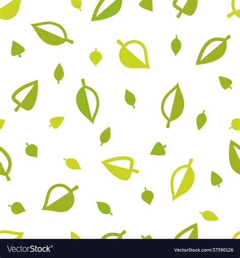 Stylish cartoon leaves seamless pattern endless Vector Image