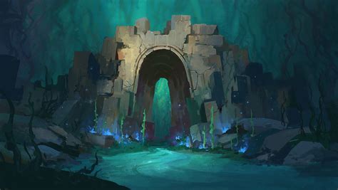 Ancient Ruin by gavinodonnell | Fantasy art landscapes, Animation background, Ancient ruins