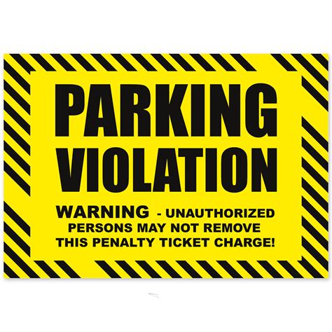 20 Prank Fake Parking Violation Cards – Design Doggie