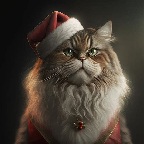 Premium Photo | Cat in christmas costume