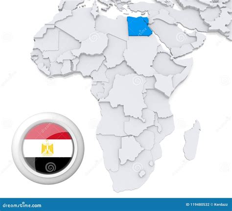 Egypt on Africa map stock illustration. Illustration of emblem - 119480532