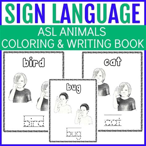 Sign Language Animals: Learn ASL Animals with this Free Printable