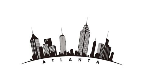 Premium Vector | Atlanta skyline silhouette vector illustration