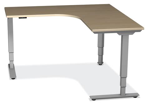 Deluxe Electric - Corner Adjustable Height Sit-Stand Standing Corner Desk - Smart Buy Office ...