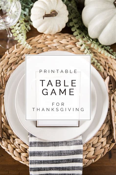 Free Printable Thanksgiving Dinner Table Activity | Thanksgiving table games, Thanksgiving ...