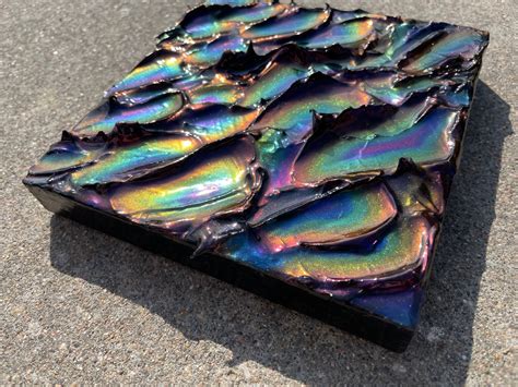 Textured Oil Slick Art