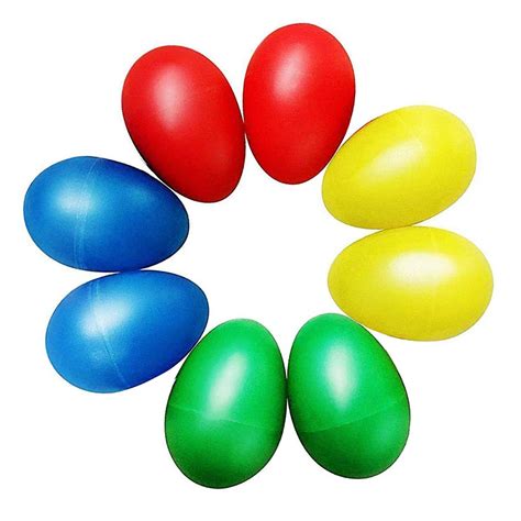 New Arrival 8pcs Playful Plastic Percussion Musical Egg Maracas Egg Shakers Kids Toys 4 ...