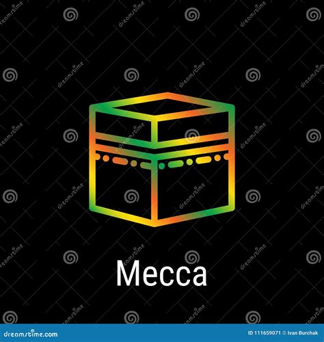 Mecca, Makkah, Saudi Arabia Vector Line Icon Stock Vector - Illustration of banner, earth: 111659071